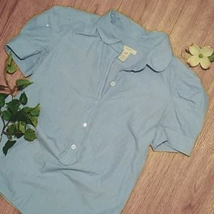 [[J Crew]] Half Button up Top